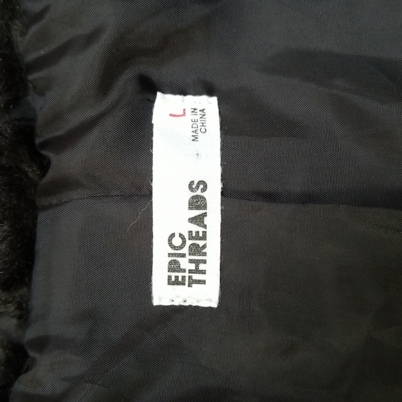 Macy's Kids Epic Threads Girls Black Faux Fur White Star … - Picture 5 of 17